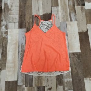 5 for $25 Coral chiffon tank top
